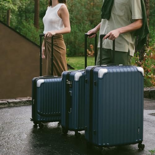 LEVEL8 Grace Carry on Luggage Airline Approved, 20 Inch Expandable Hardside Suitcases with wheels, Abs+Pc Harshell Spinner Luggages with Tsa Lock, Red