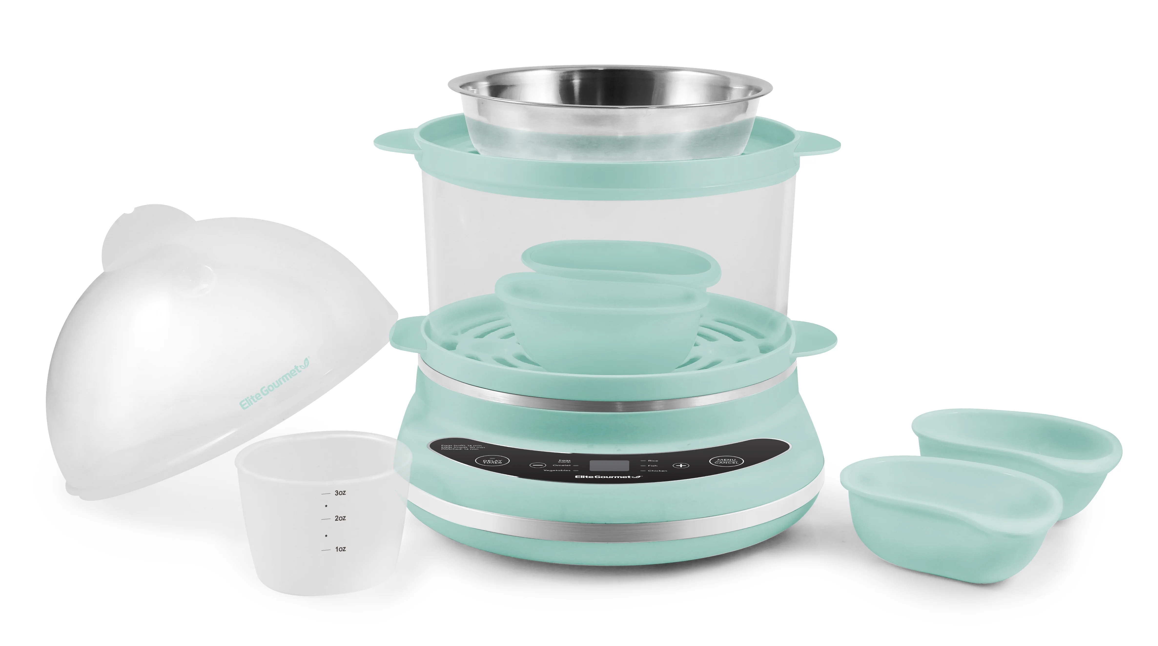 Elite Gourmet Programmable 2-Tier Egg Cooker/Steamer