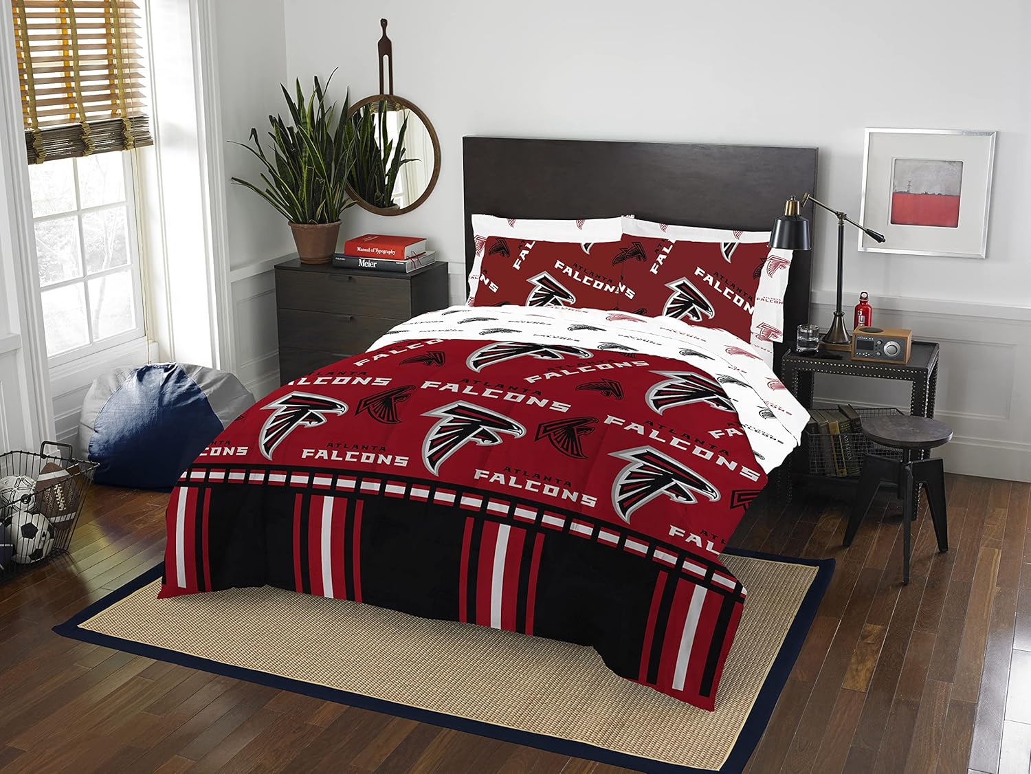Northwest NFL Atlanta Falcons Unisex-Adult Bed in a Bag Set, Queen, Rotary