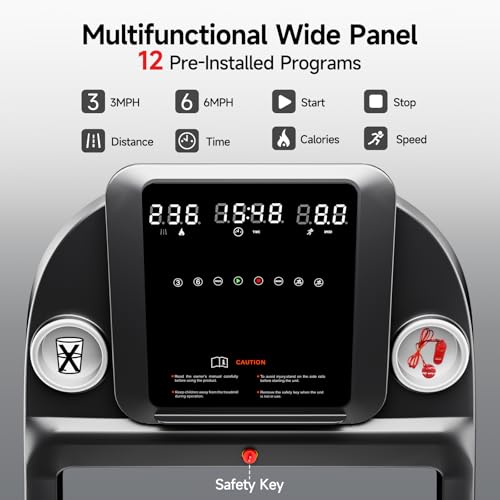 RHYTHM FUN 8.0 MPH Treadmills for Home, Running Walking Pad Treadmill with Incline up to 8%, Foldable Treadmill with Handle Bar, Low Noise Walking Pad for 300 lbs