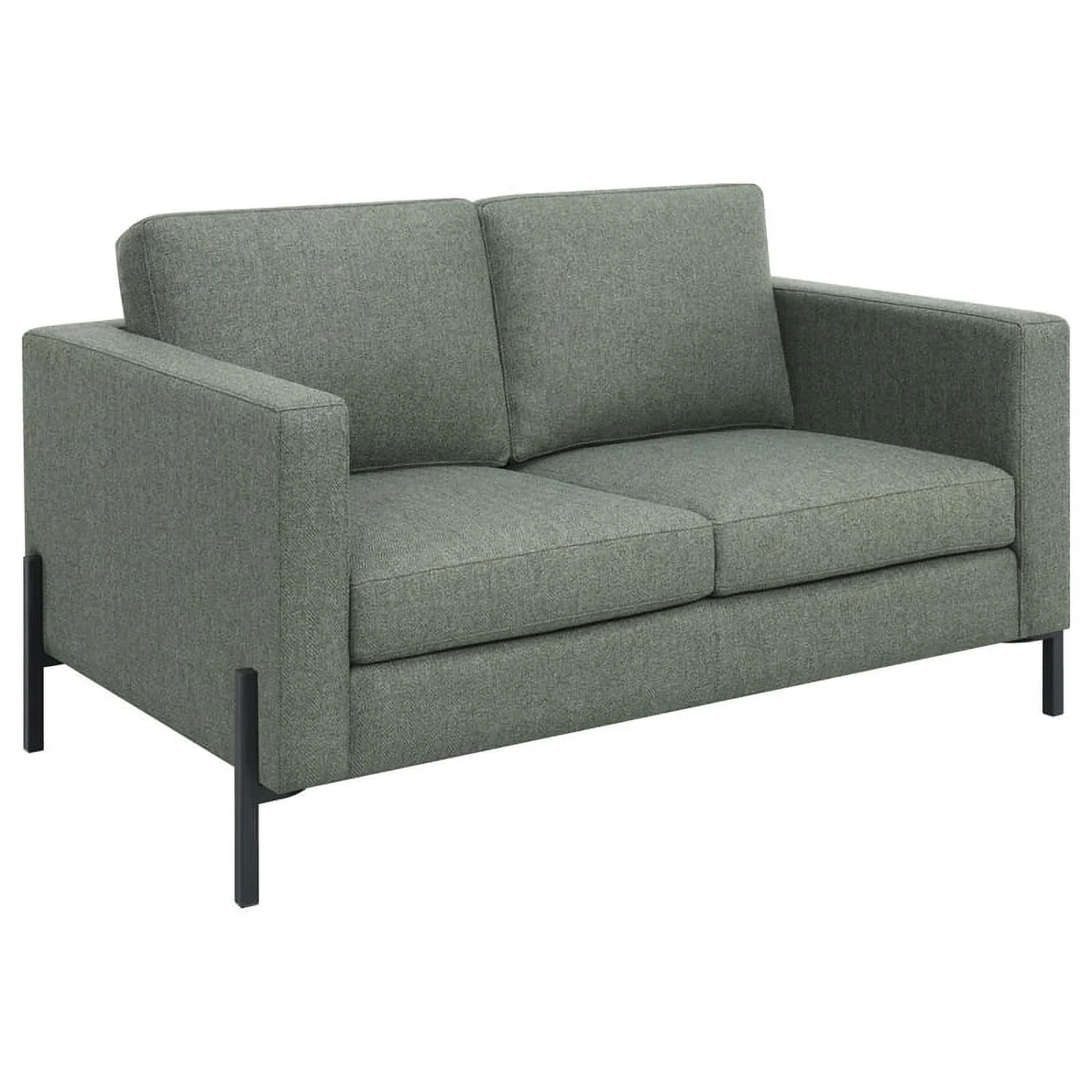 Pemberly Row 2-Piece Upholstered Fabric Sofa Set with Track Arms in Sage
