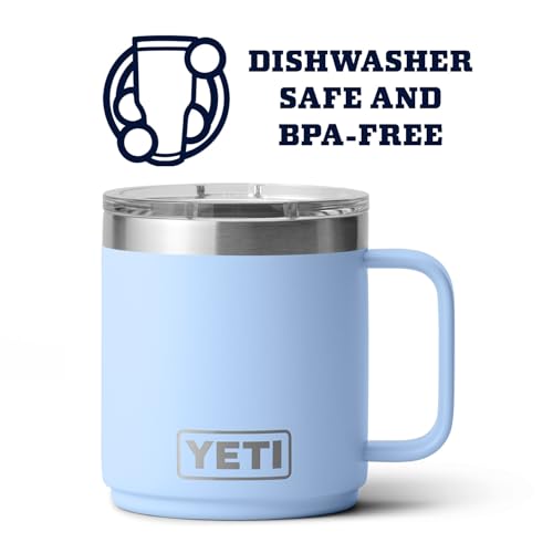 YETI Rambler 10 oz Stackable Mug, Vacuum Insulated, Stainless Steel with MagSlider Lid, Stainless