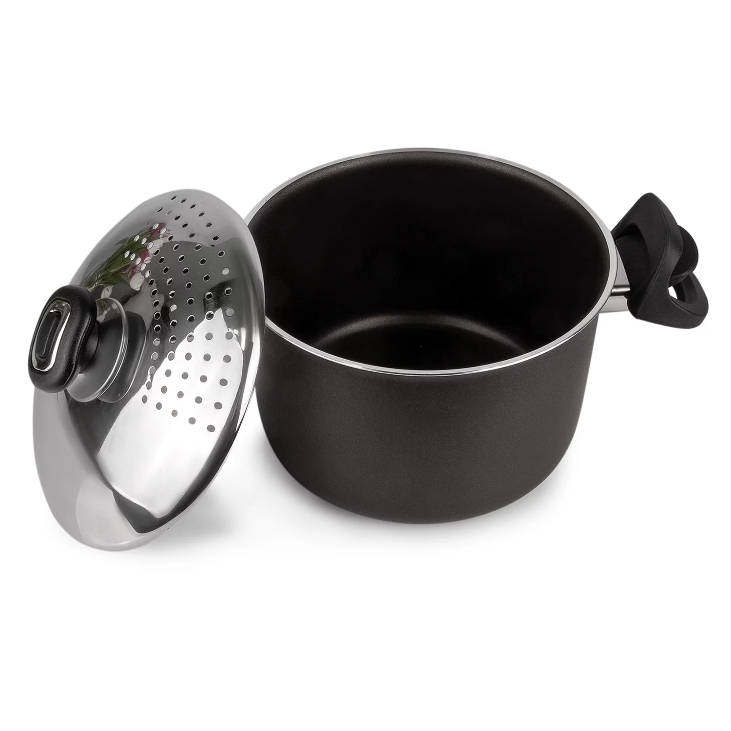 Aluminum Deep Stock Pot Onyx Non-Stick Deep Casserole pot Spagetti Pan 4.2-qt. (4 L) Soup Pot Deep Casserole Cooking Pot Cookware