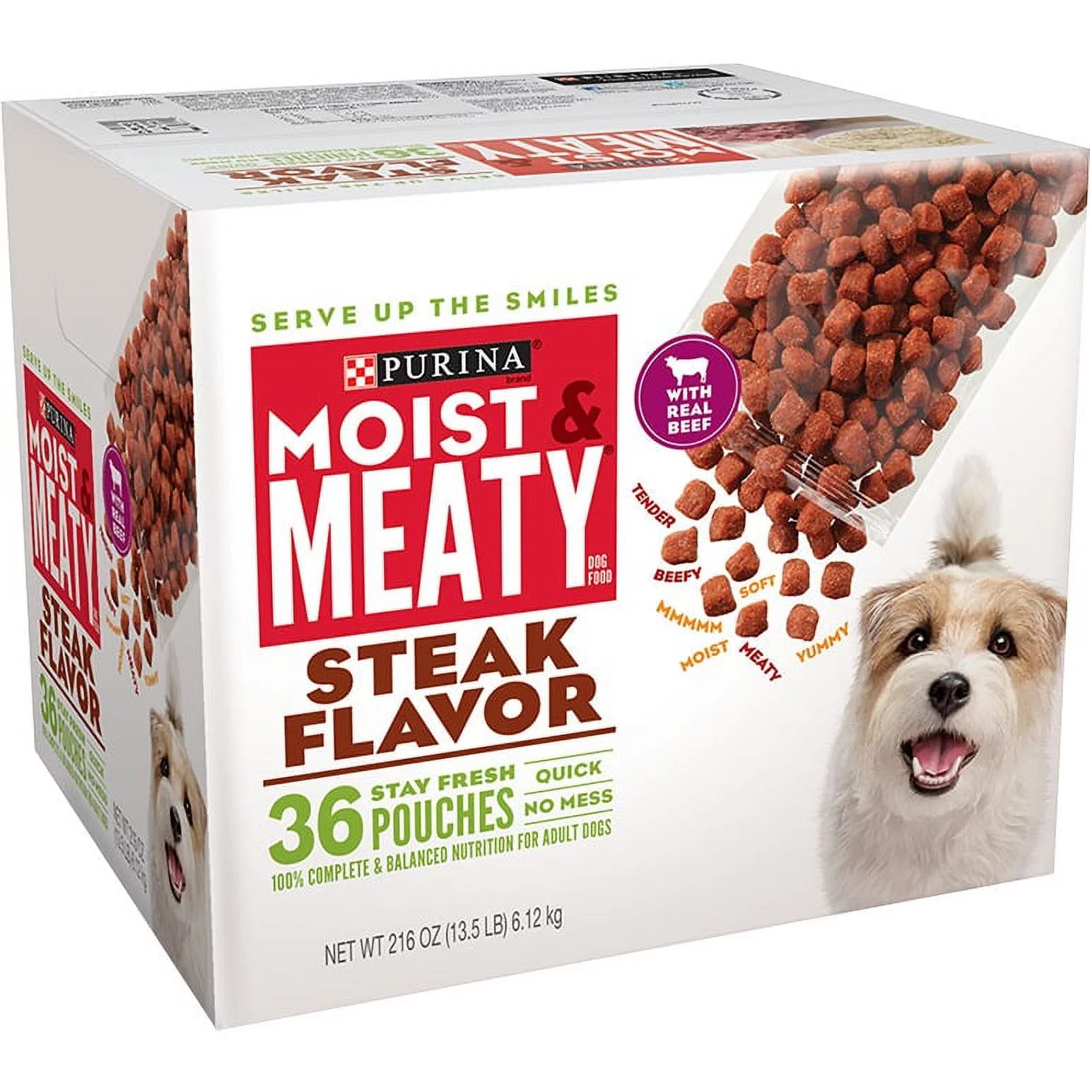 Purina Moist & Meaty Steak Flavor Dog Food