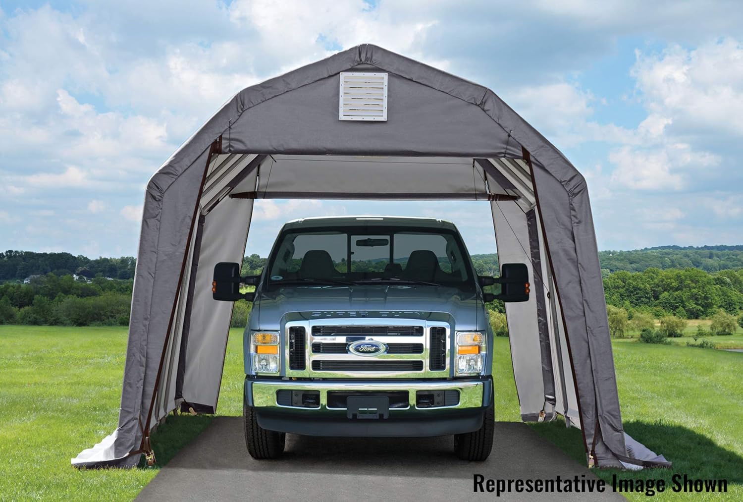 ShelterLogic 90153 Grey 12'x24'x11' Barn Shelter