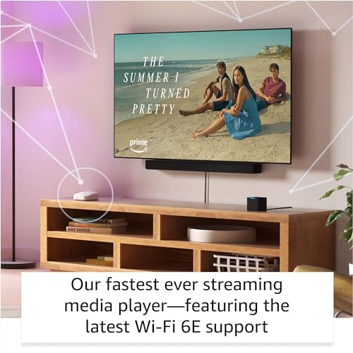 Amazon Fire TV Cube (newest model) with AI-powered Fire TV Search, Hands-free streaming device with Alexa, Wi-Fi 6E, 4K Ultra HD