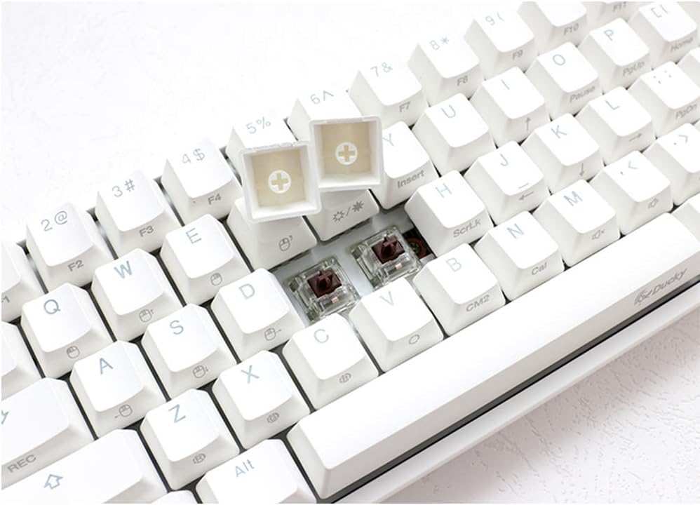 Ducky One 2 Mini Pure White - RGB LED 60% Double Shot PBT Mechanical Keyboard (Cherry MX Brown)