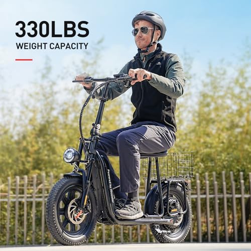 iScooter Electric Scooter with Seat, 37/21 Miles Long Range & 28/19/15.6 MPH Top Speed, 14