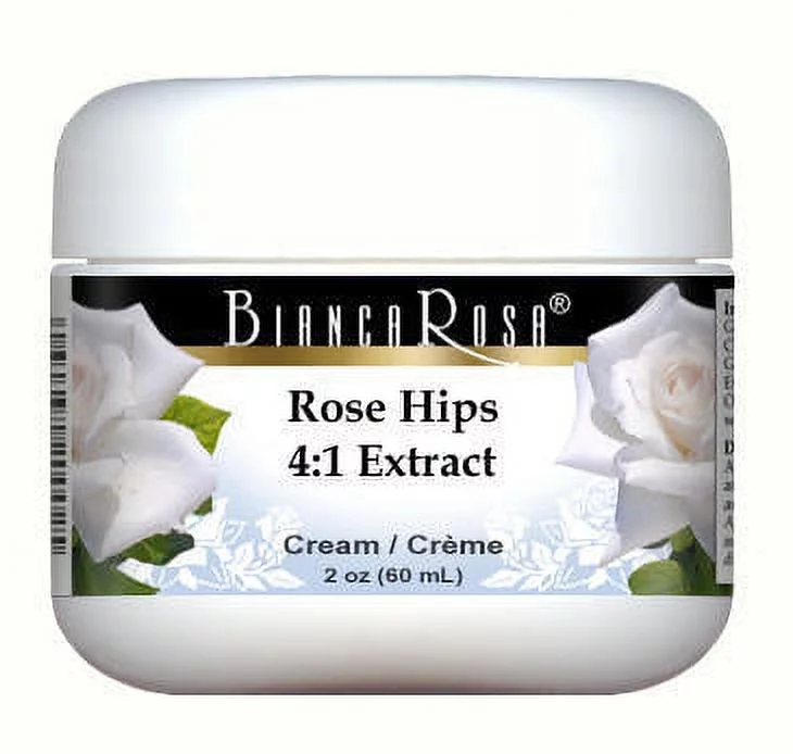 Bianca Rosa Extra Strength Rose Hips 4:1 Extract Hand and Body Cream, (2 oz, 1-Pack, Zin: 514247)