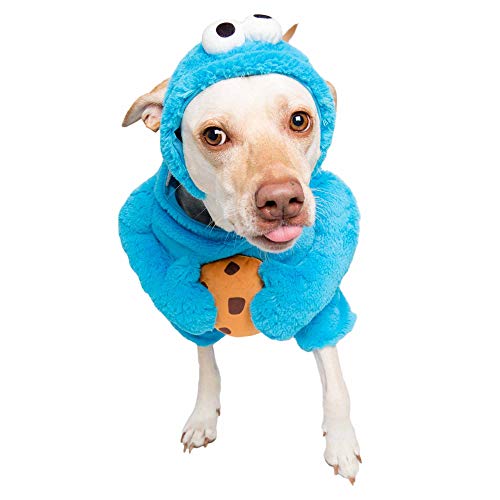 Pet Krewe Unleash The Parade Cookie Monster Dog Costume Sesame Street Pet Costumes for Large Dogs - Perfect for Halloween, Christmas Holiday, Parties, Photoshoots, Gifts for Dog Lovers