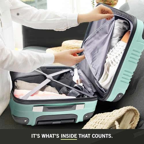 Kenneth Cole REACTION Out of Bounds Lightweight Hardshell 4-Wheel Spinner Luggage, Cobalt Blue, 20-Inch Carry On