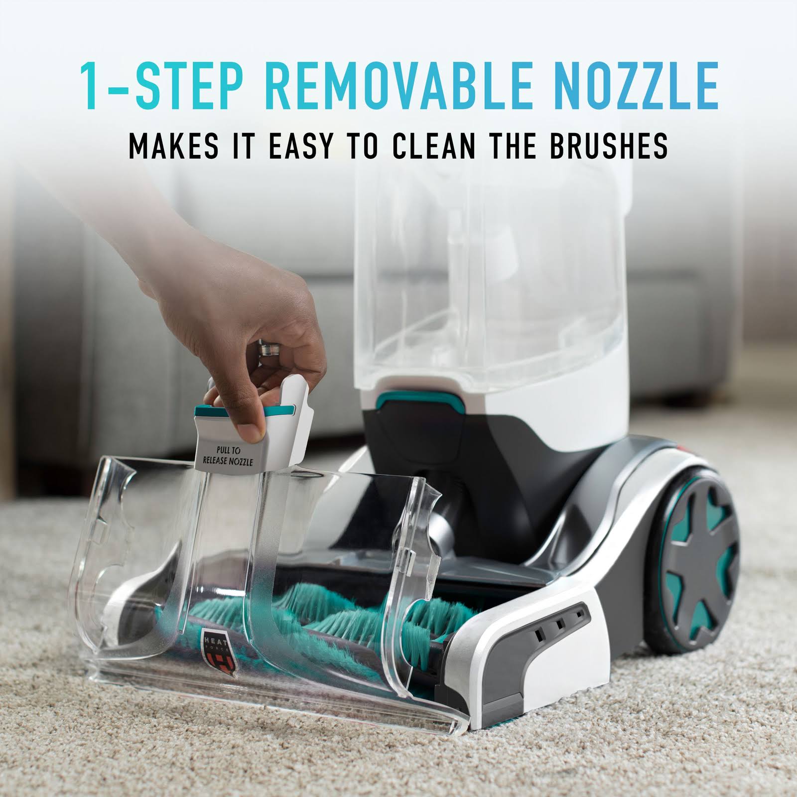 Hoover SmartWash Automatic Carpet Cleaner - Teal/Transparent