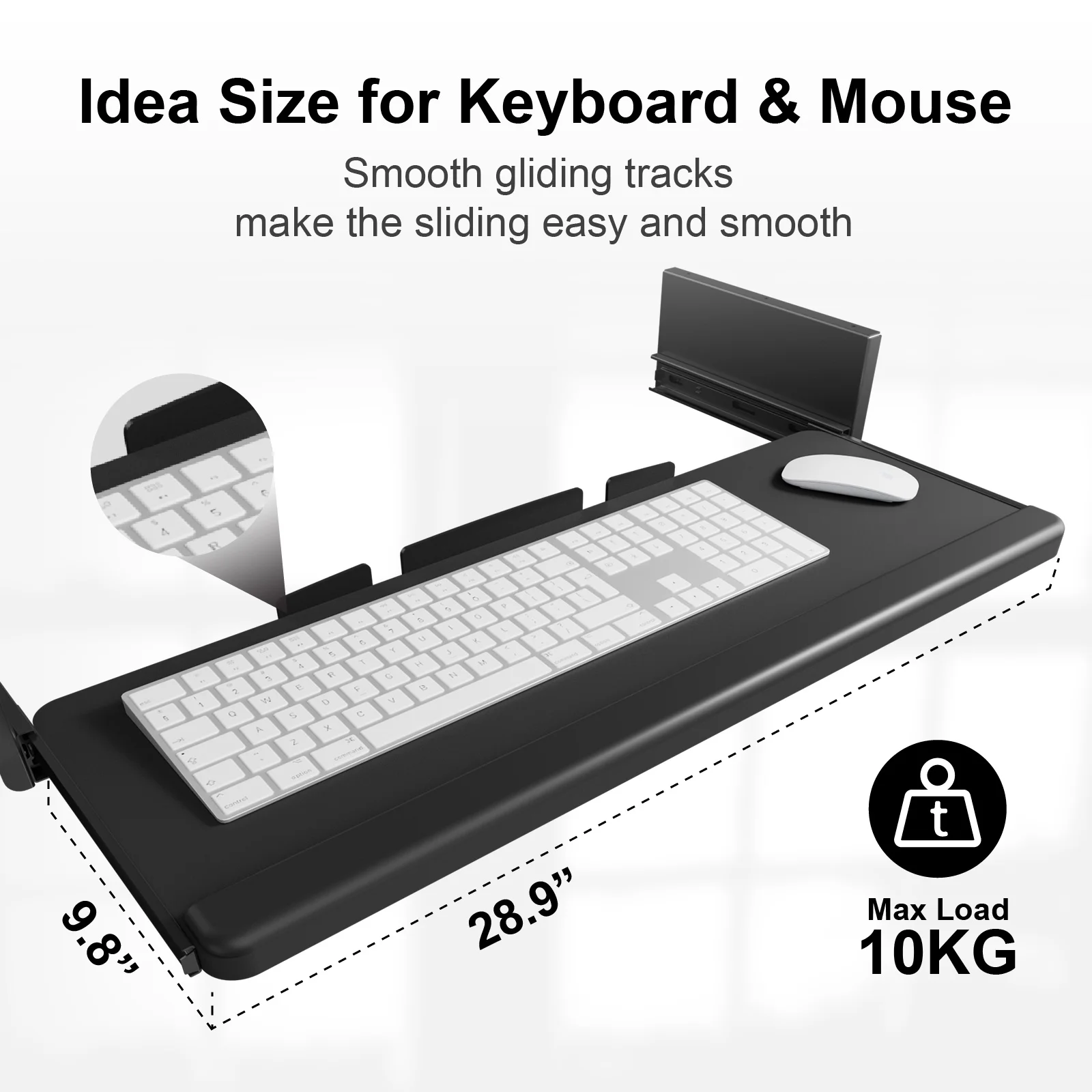 Electric Standing Desk with Keyboard Tray 55 x 28 inches Height Adjustable Gaming Sit Stand up Desk for Home Office Work