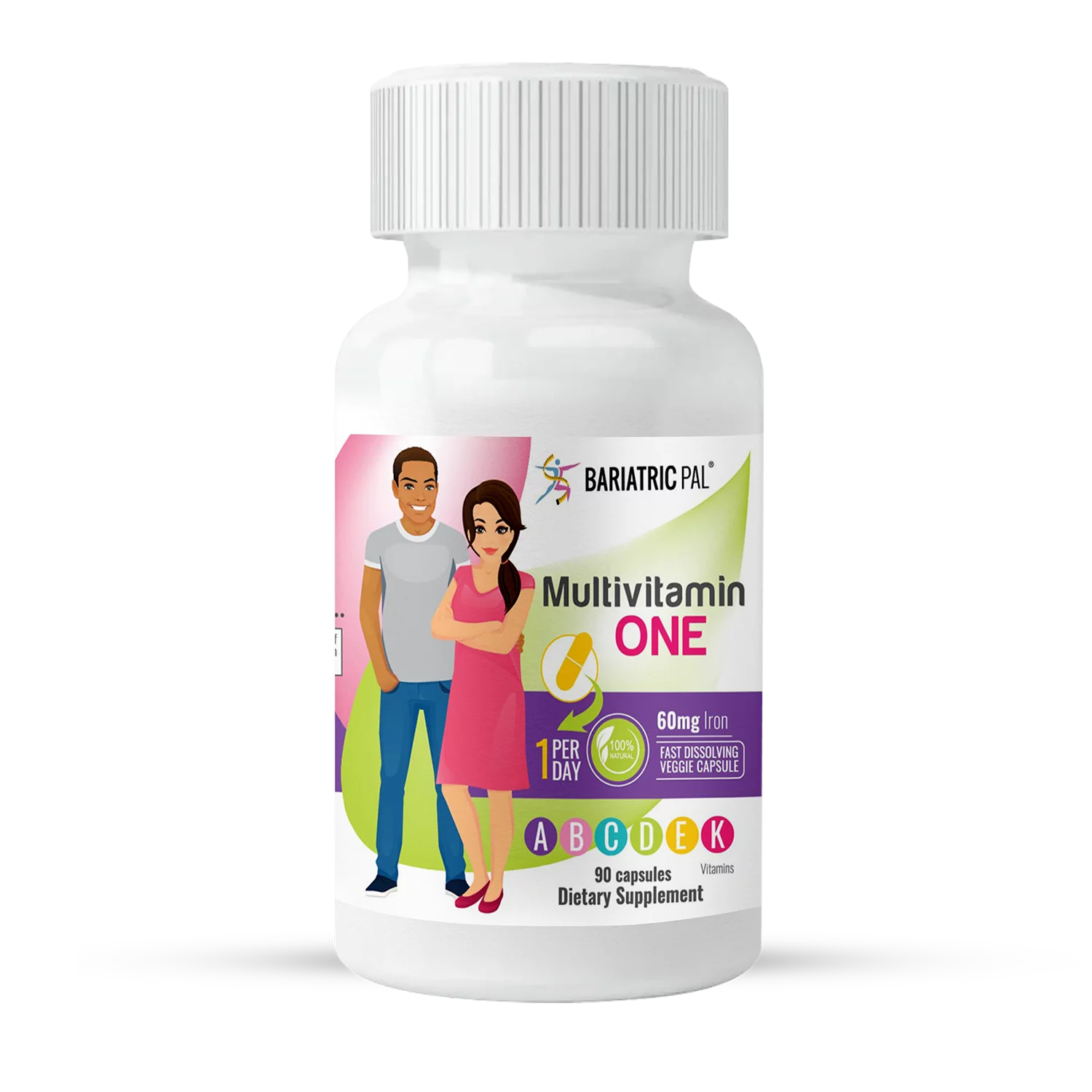 Gastric Bypass Complete Vitamin Pack - Capsules Size: 3-Month Supply, BariatricPal Multivitamin ONE: Capsule with 60mg Iron, BariatricPal Calcium Citrate Soft Chews: Wild Grape