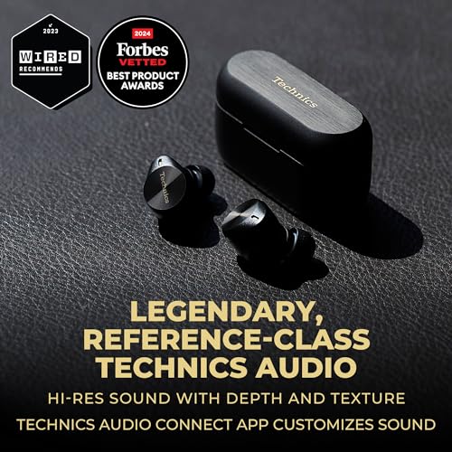 Technics Premium Hi-Fi Wireless Bluetooth Earbuds with Advanced Noise Cancelling, Multipoint Connectivity, Hi-Res Audio + Enhanced Calling