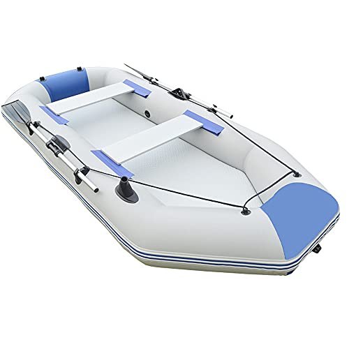 Adult Inflatable Kayak 9-Foot Rubber Dinghy 4-Person Boat Adult Fishing Boat Canoe with Patch Pack and Paddle Suitable for Ocean Sea and Lake 2.3m