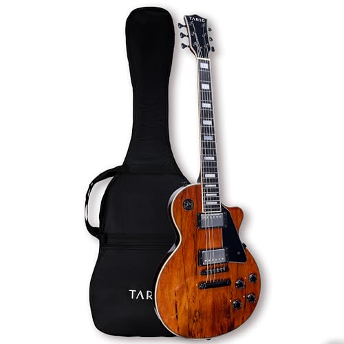 TARIO Electric Guitar cherryburst semi hollowbody quilted maple top Okoume Body Maple Neck with Bag