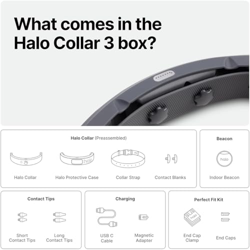 Halo Collar 3, Multifunctional GPS Wireless Dog Fence & Dog Training Collar with GPS Tracker, Subscription Required, Waterproof, Graphite (Small)