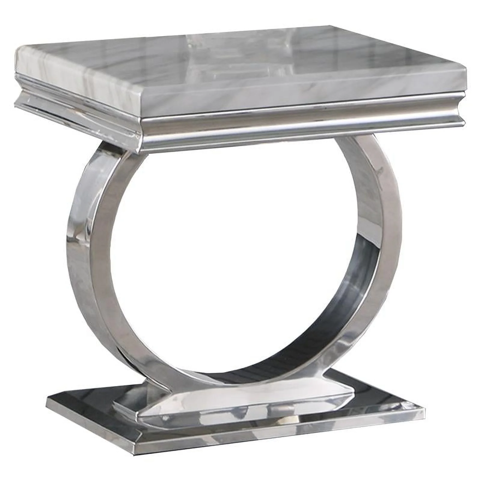 Lexington Square Faux Marble End Table