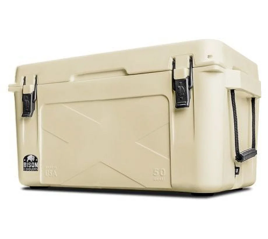 Bison Coolers 50 QT Bison Cooler, Sand,