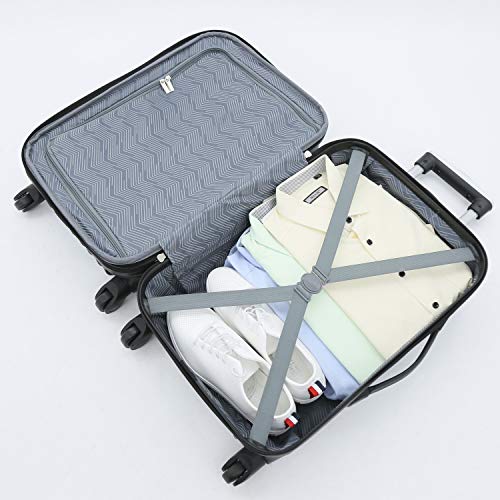 Travelers Club Midtown Hardside Luggage Travel, Black, 4-Piece Set