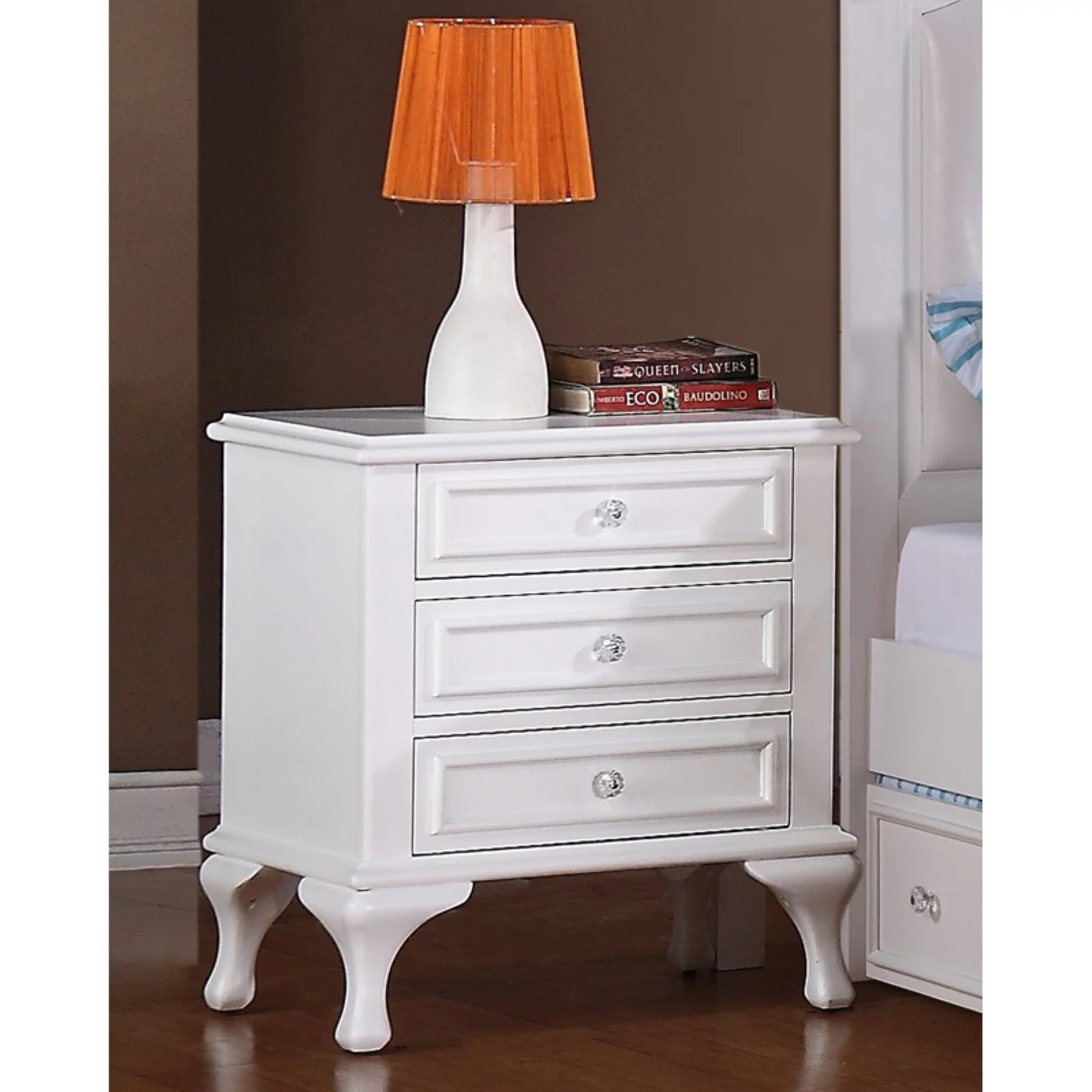 Picket House Furnishings Jenna 3 Drawer Nightstand, White