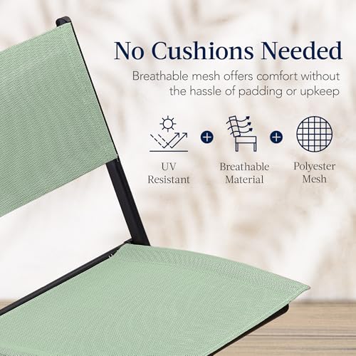 Best Choice Products 3-Piece Patio Bistro Dining Furniture Set w/Glass Tabletop, 2 Folding Chairs, Steel Frame, Polyester Fabric - Gray