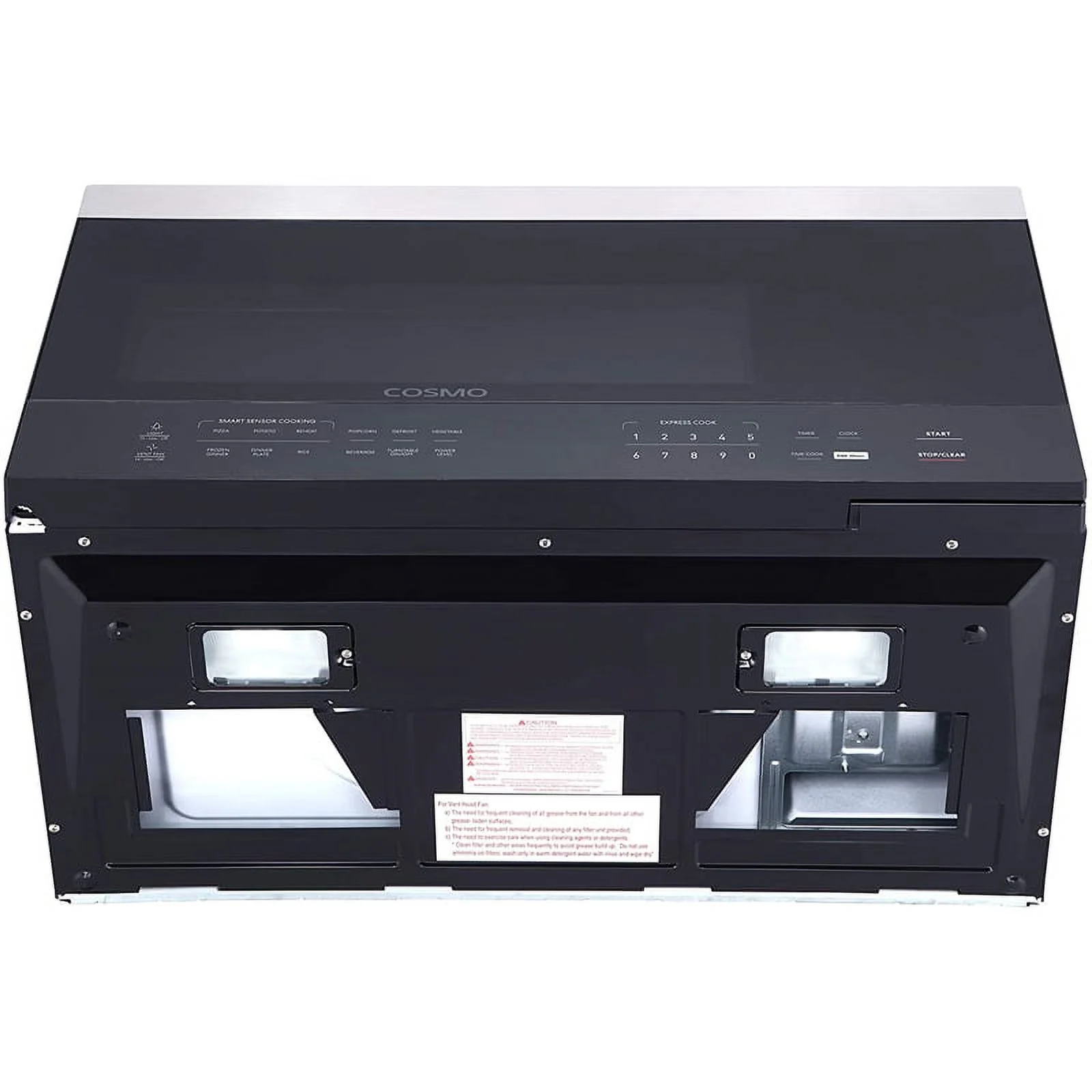 Cosmo 30 in. Drop-In Electric Ceramic Glass Cooktop & Microwave w/ Vent Fan Set