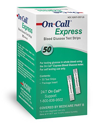 On Call Express Blood Glucose Test Strips (50 Count)