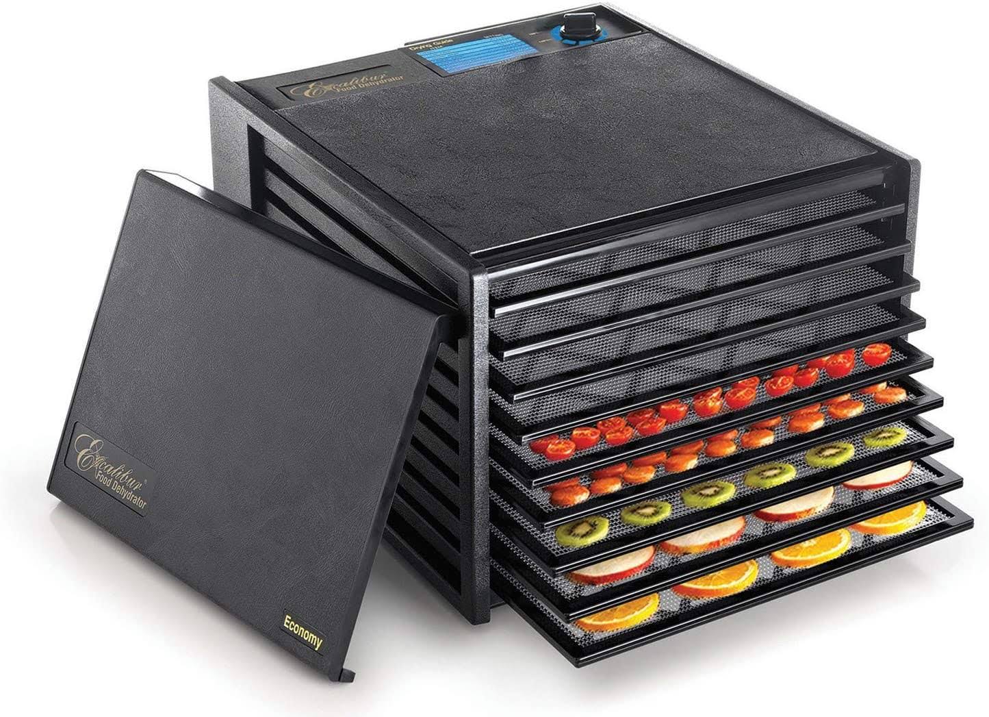 Excalibur 2900ECB 9-Tray Food Dehydrator with Adjustable Thermostat for Temperature Control Patented Technology for Faster and E