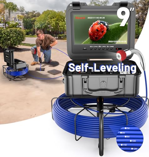 Self-Leveling Sewer Camera 100FT, Anysun 9