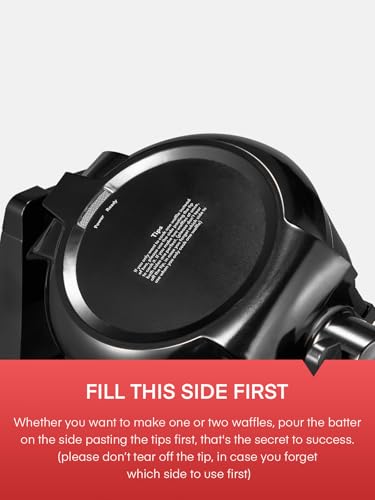 Waffle Maker, 1400W Double Belgian Waffle Iron 180° Flip, 8 Slices in 3 Mins, Rotating & Nonstick Plates, Anti-Scald, Removable Drip Tray Easy to Clean, Cool Touch Handle, Space-Saving (Mint Blue)