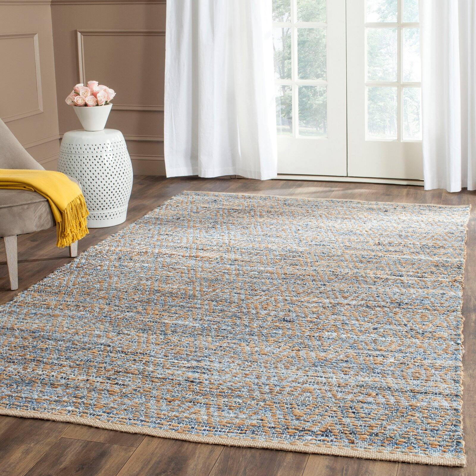 SAFAVIEH Cape Cod Leo Braided Striped Jute Area Rug, 2'3