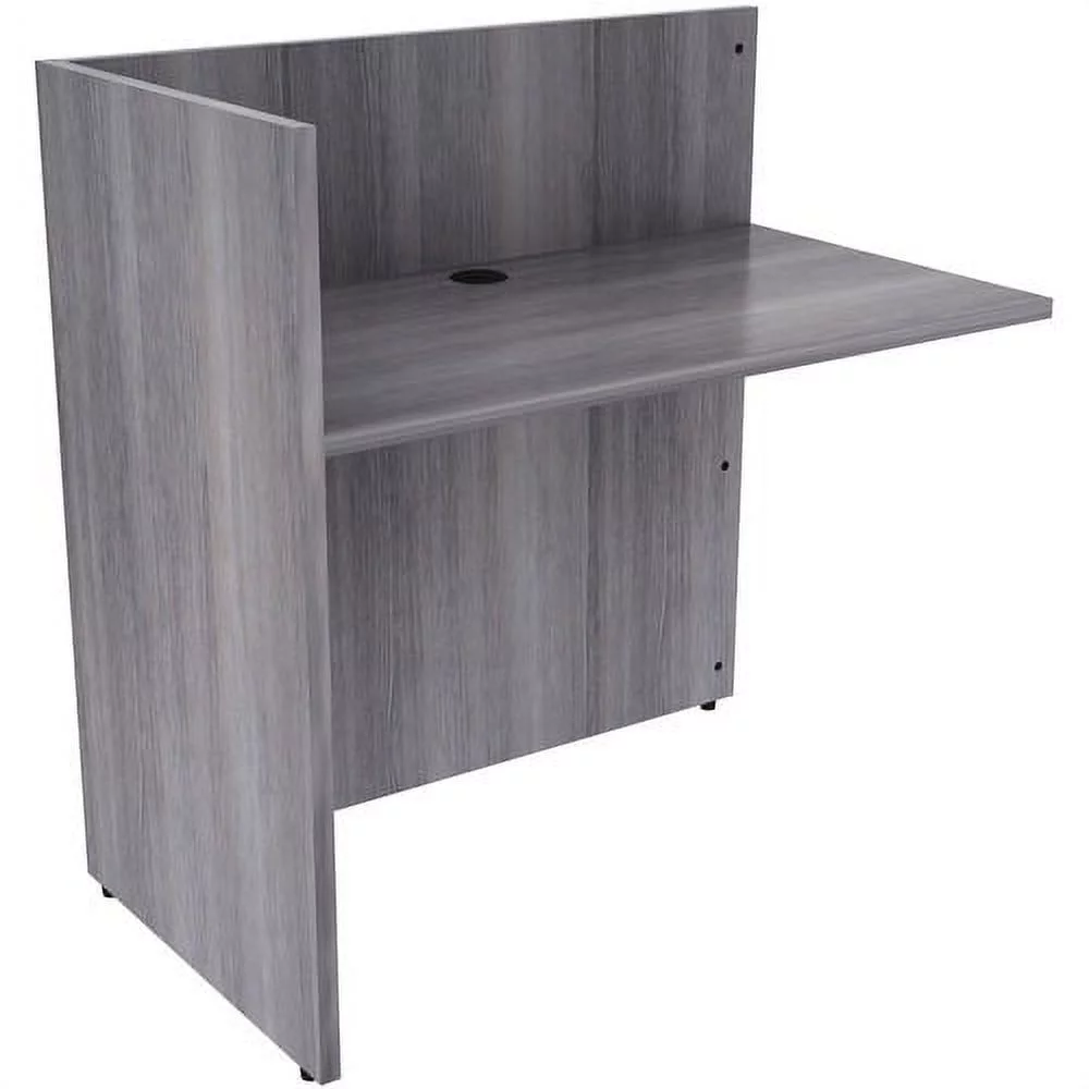 Lorell Weathered Charcoal Laminate Desking 1