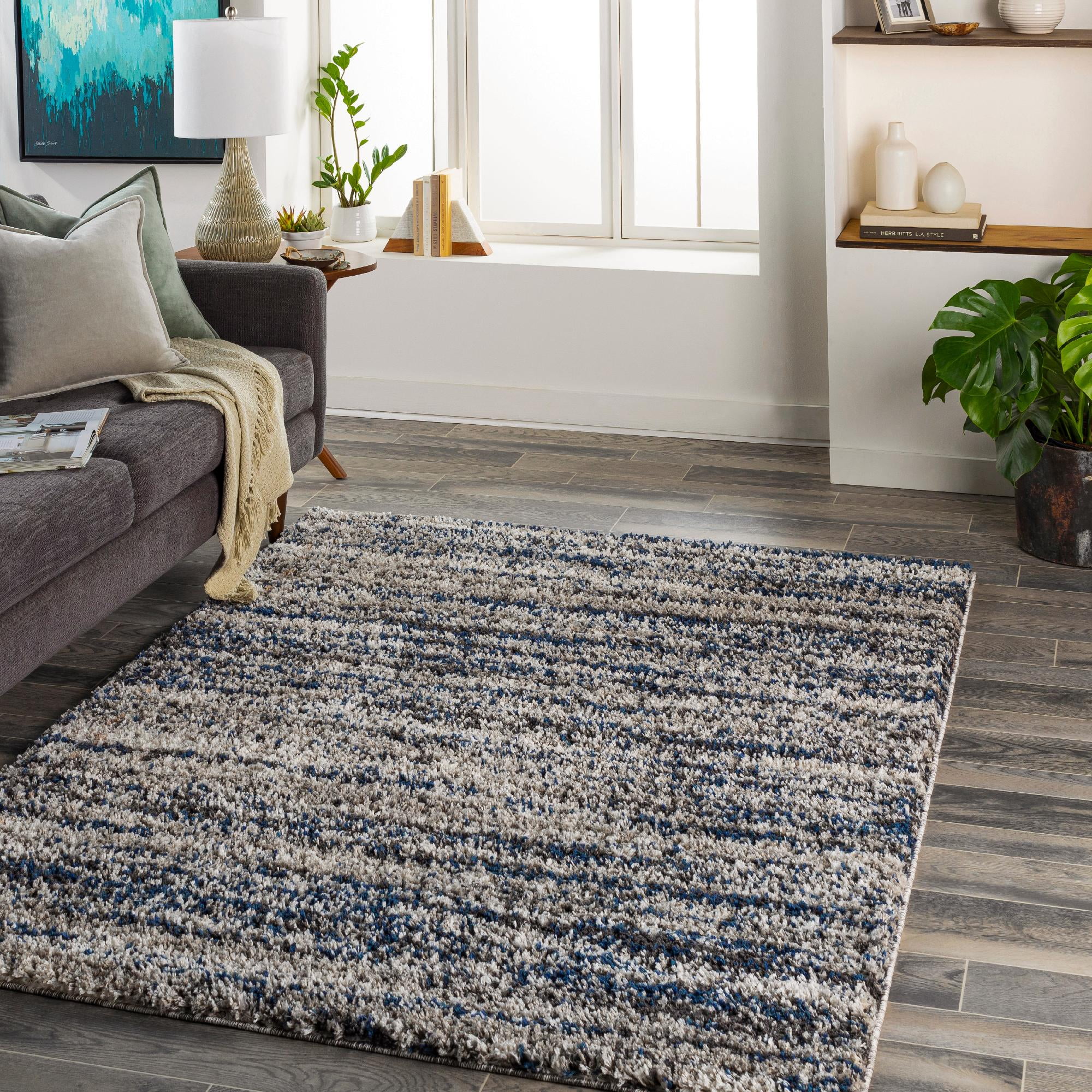 Mark&Day Area Rugs, 6x9 Holstein Modern Dark Blue Area Rug (6'7