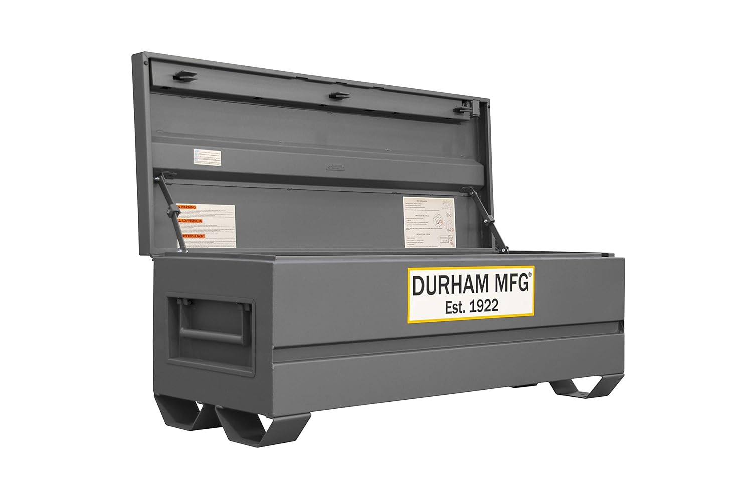 Durham Jobsite Storage Box, 20 cu. ft, 14 Gauge Steel, 60 x 24 x 22-3/4, Gray