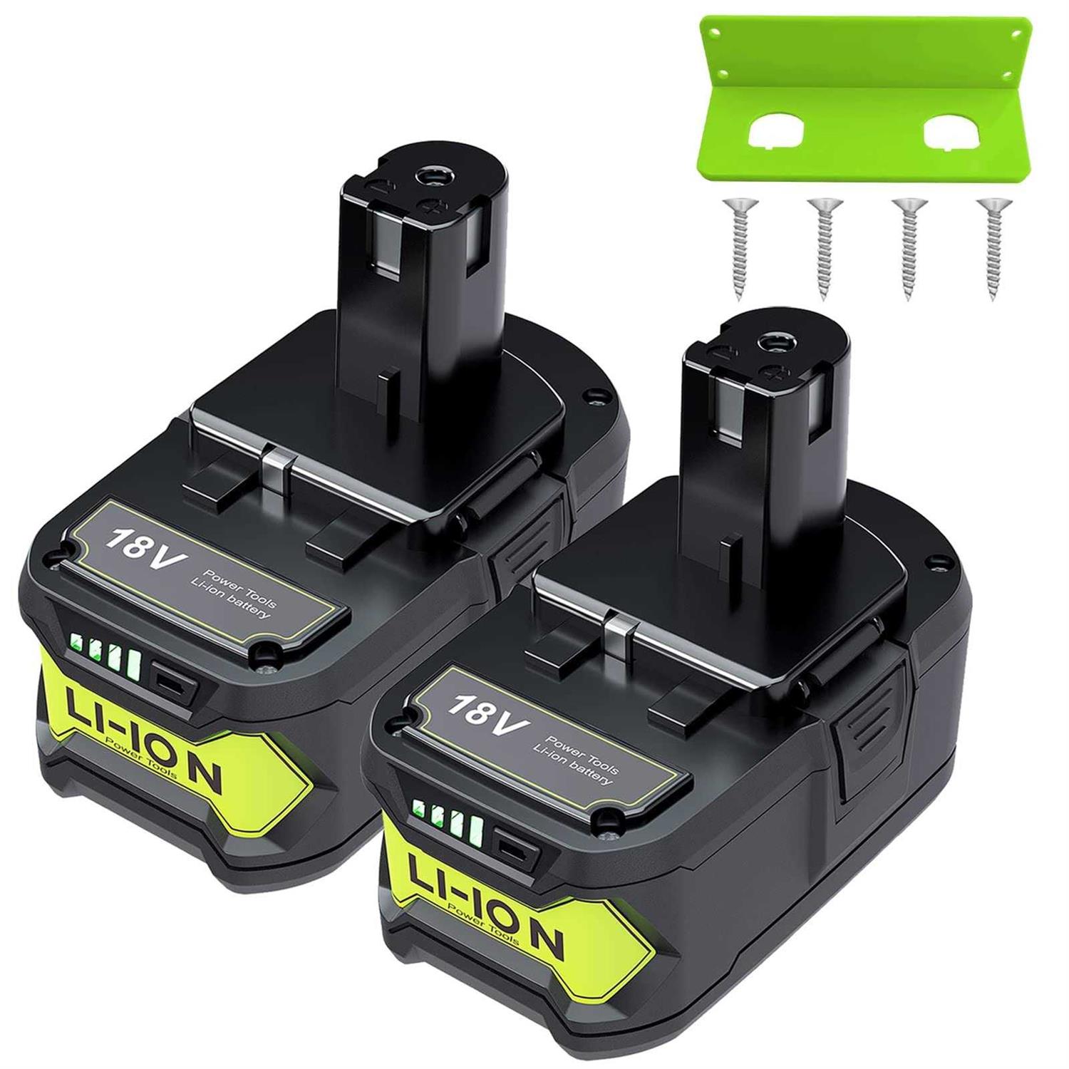 Bonadget Upgraded 2Pack 7.0Ah Replacement Battery Compatible with Ryobi 18V Battery with Holder for Ryobi ONE+ Lithium-ion Battery P102 P190 P108 - Shop Hardware Tools Online Store