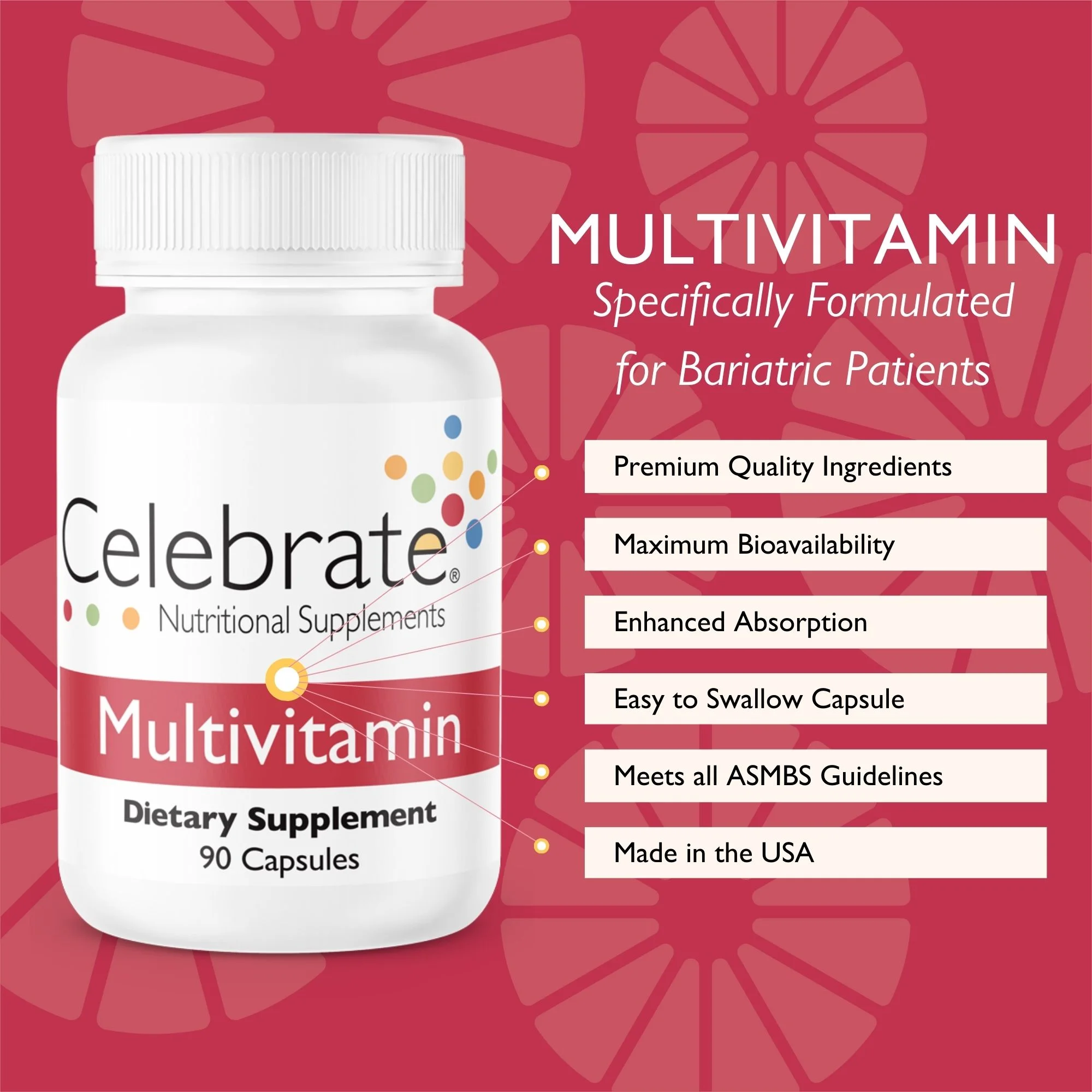 Celebrate Vitamins Bariatric Multivitamin without Iron Capsules, 90 count