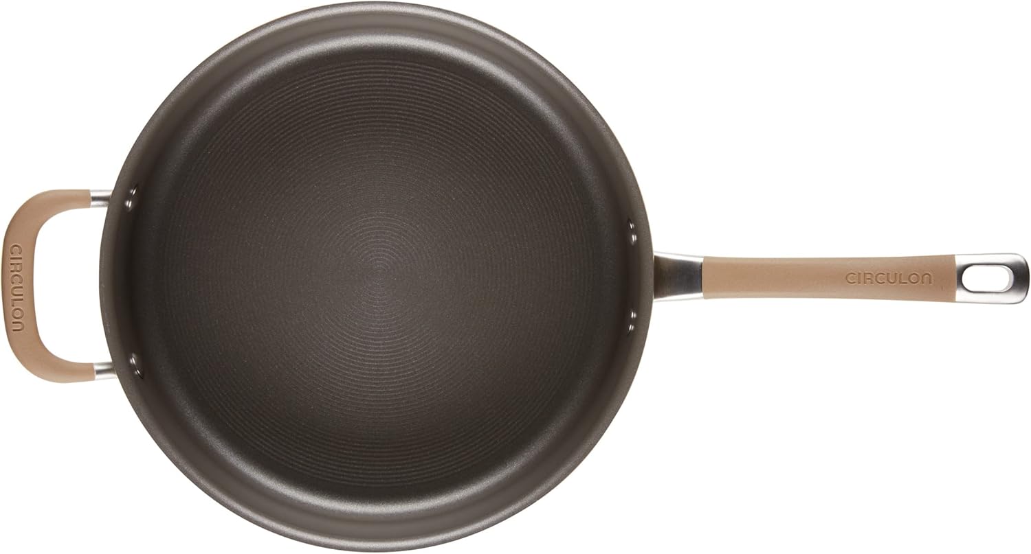 Circulon Premier Professional Hard Anodized Nonstick Cookware Induction Pots and Pans Set, 10 Piece, Bronze