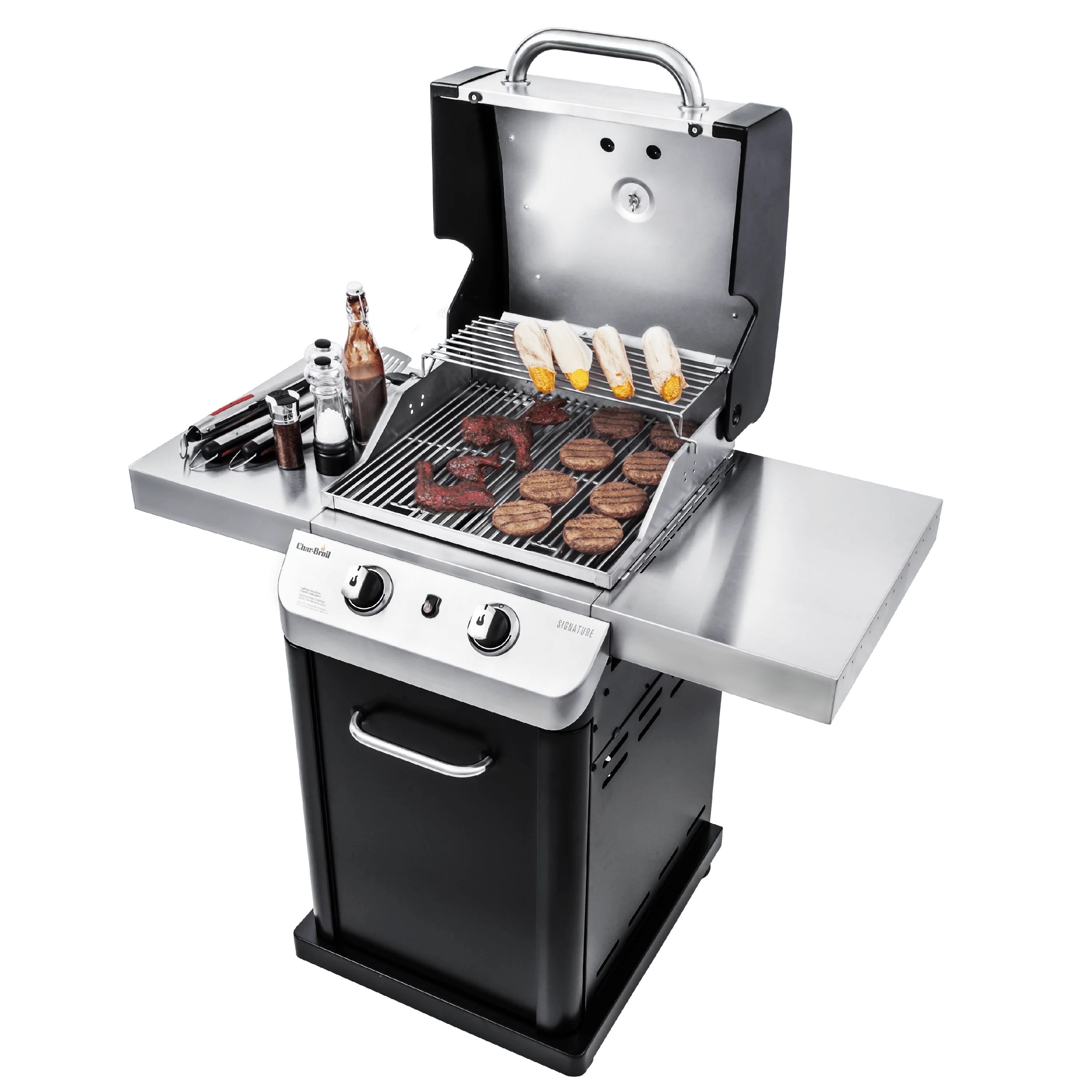 Char-Broil 2 Burner Silver and Black Natural Gas Gas Grill