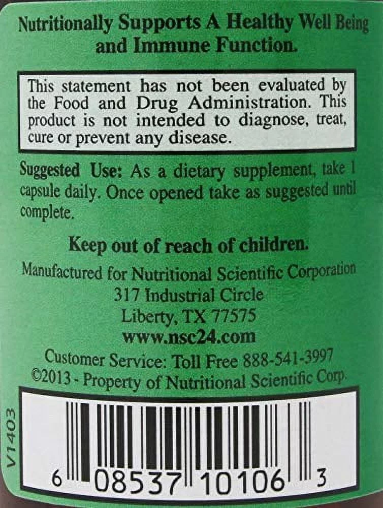 Immunition NSC 100 Beta Glucan Extra Strength 10 Milligrams 60 Capsules