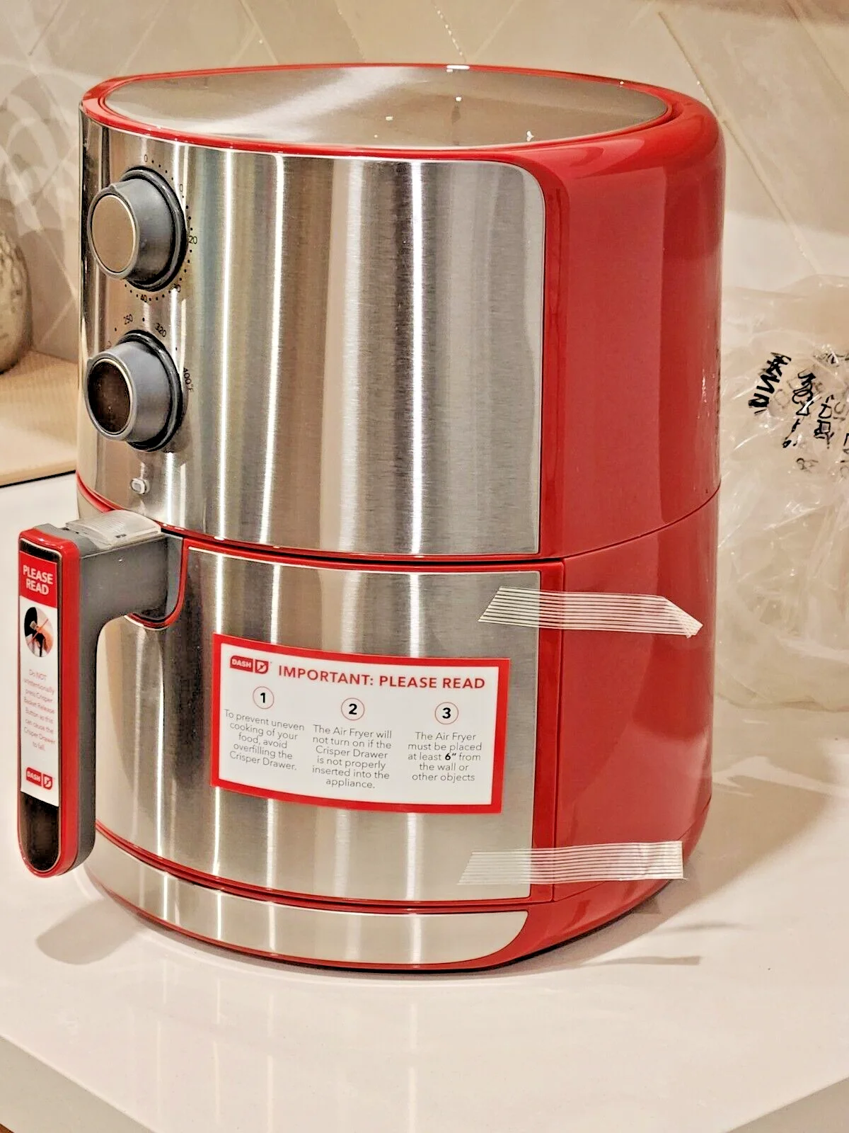 DASH Chef Series 5Quart Nonstick Air Fryer with AirCrisp Technology