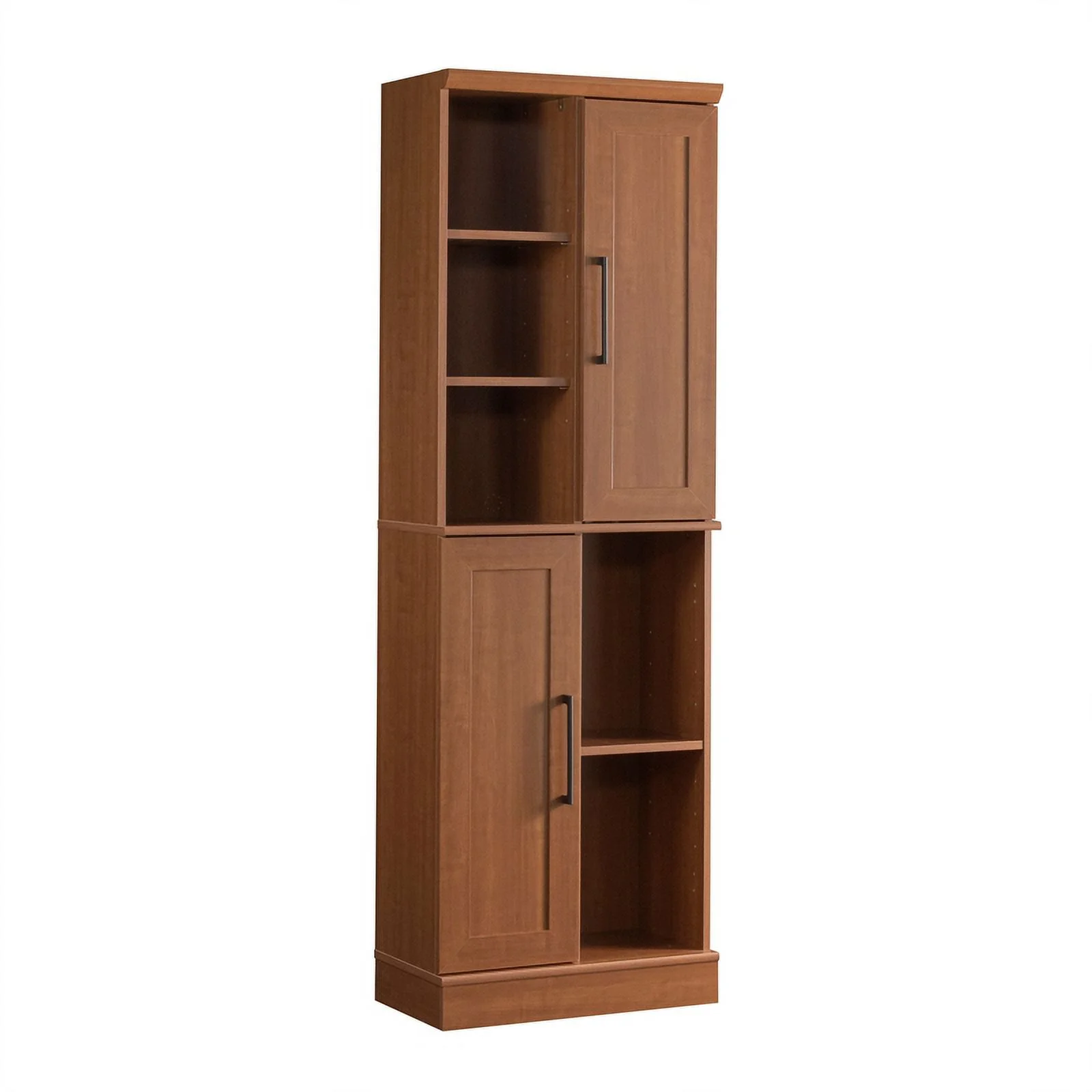 Pemberly Row Engineered Wood Storage Cabinet in Sienna Oak Finish