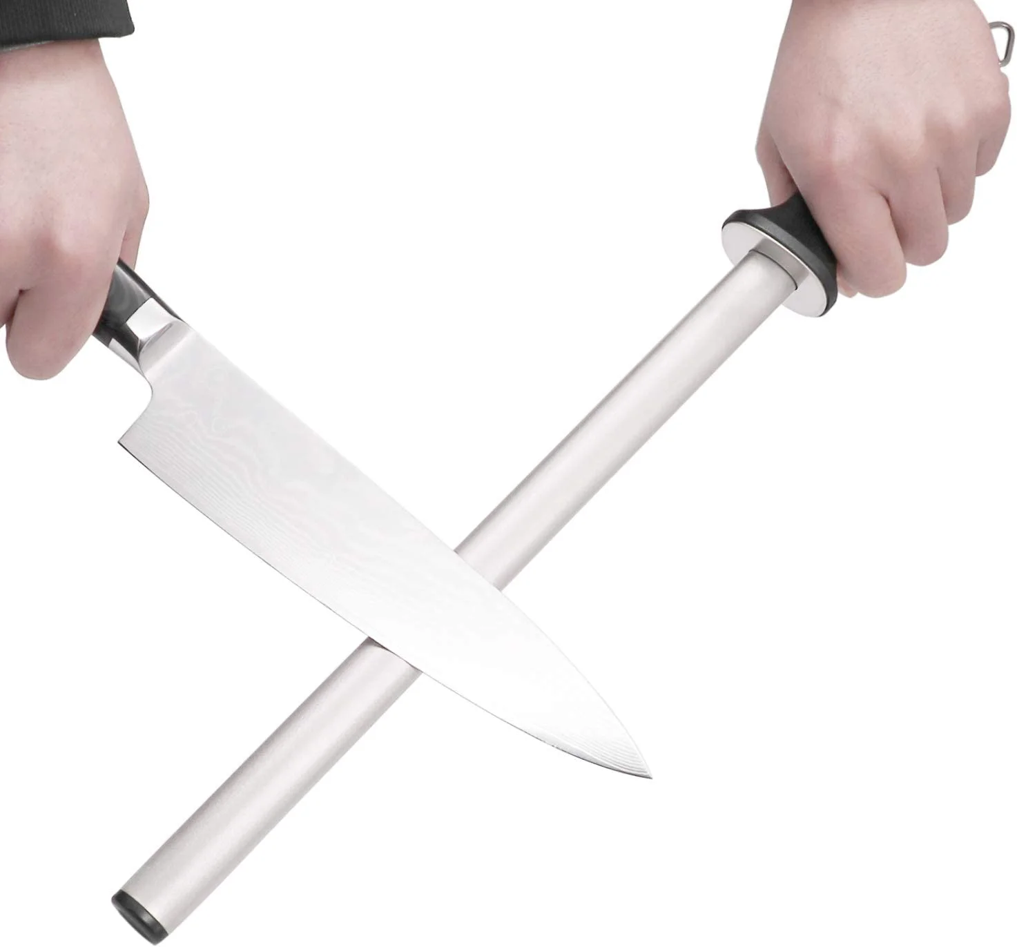 Wiitek 12inch Diamond Knife Honing Rod, Professional Chef Knife Sharpener Steel, Best Knife Honer, Kitchen Appliances, Ideal for Chef Knife, Cooking Knife, Butcher Knife and Japanese Knife