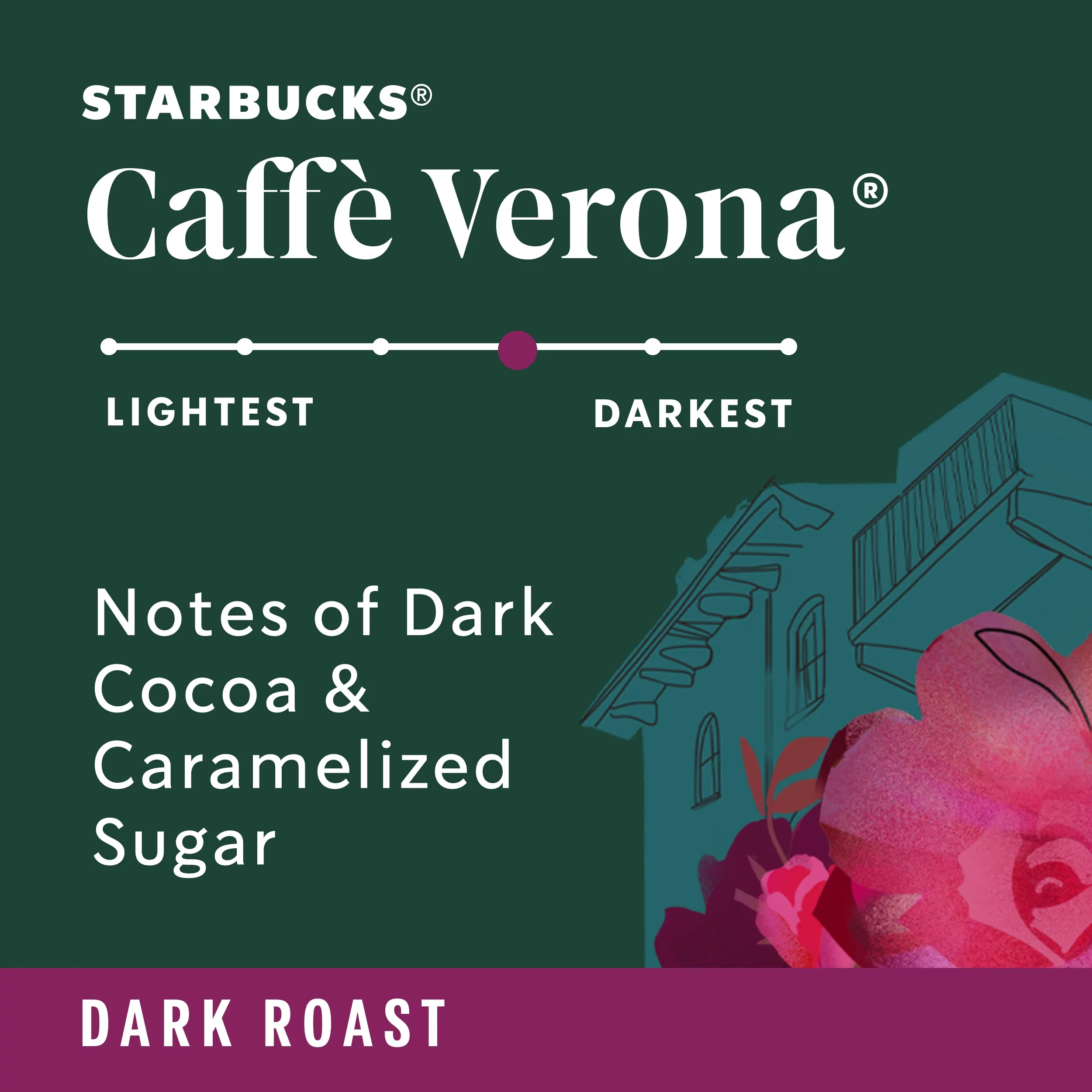 Starbucks Arabica Beans Caffè Verona, Dark Roast, Whole Bean Coffee, 18 oz