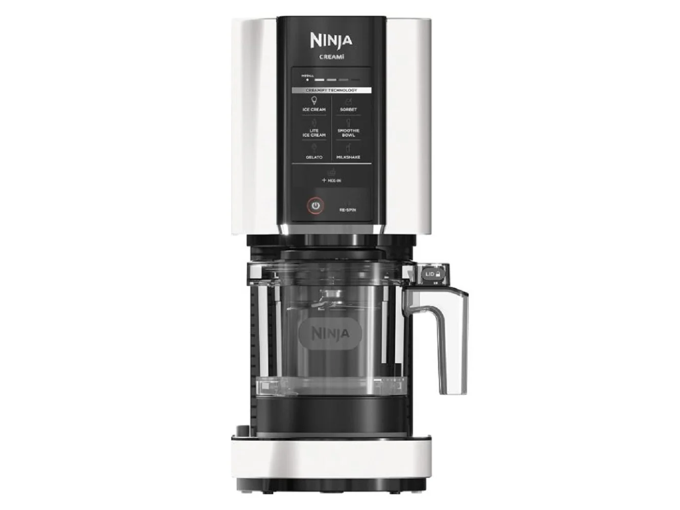 Open Box Ninja CREAMi Ice Cream Maker, 7 One-Touch Programs, with (2) Pint Containers & Lids, Compact Size, White NC301WHBBB