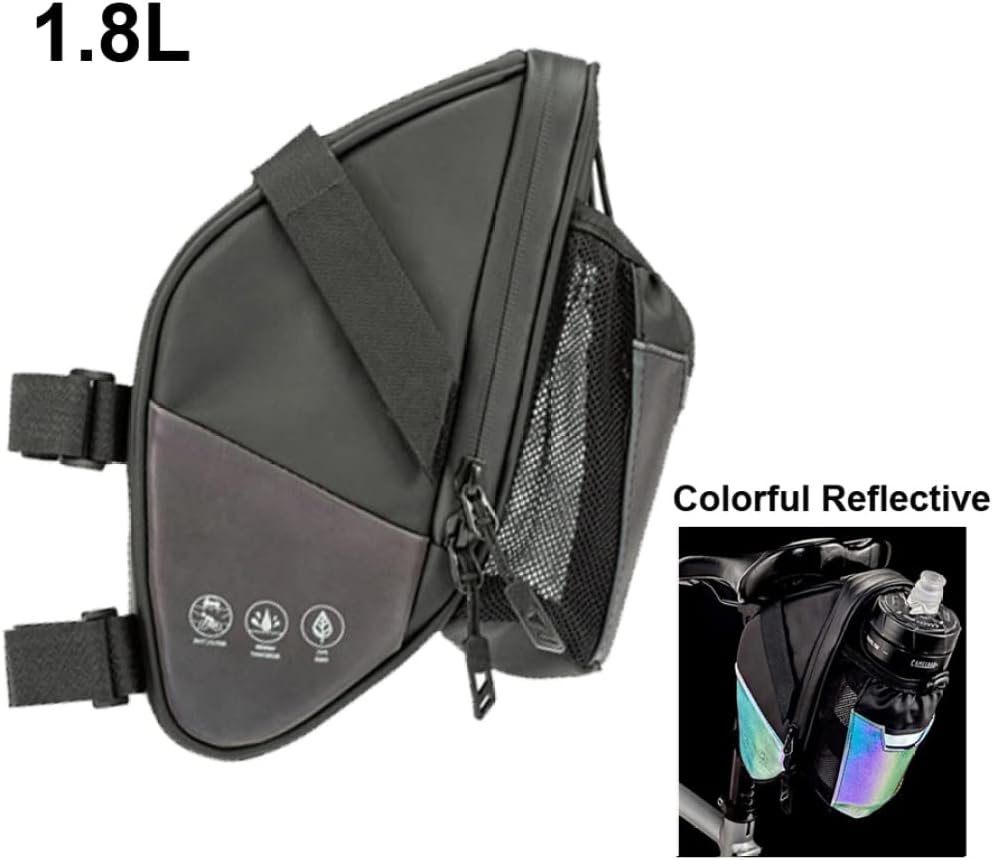 Bike Pouch Bicycle Saddle Bag Bike Bag Rainproof Cycling panniers Seatpost Reflective Rear Seat Bikepacking Bags