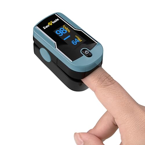 Zacurate 500F Fingertip Pulse Oximeter Blood Oxygen Saturation Monitor with Lanyard Included (Sunny Yellow), (NO Batteries)