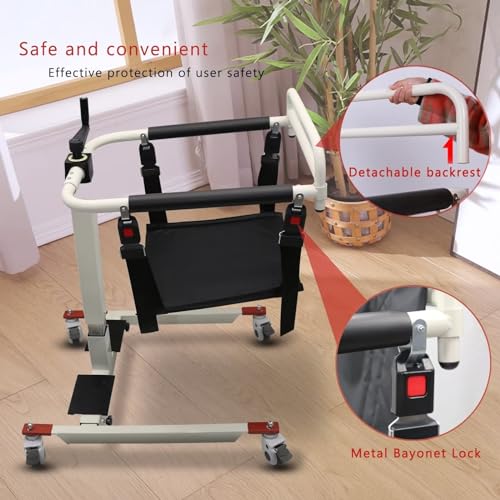 Patient Lift Transfer Chair, Load Capacity 220lbs