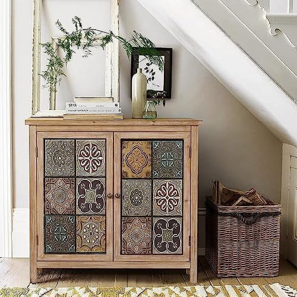 KHBIULIFE Accent Cabinet - Entryway Cabinet for Living Room Small Buffet Cabinet  Cabinet， 2 Door Accent Cabinet
